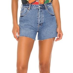 Rolla’s Original Button Fly Shorts in Prairie Blue Organic sz 24